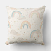 Dreamy Watercolor Pastel Rainbow Nursery Pillow Kussen (Voorkant)