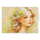 Dreamy watercolour  portrait  (Voorkant Horizontaal)