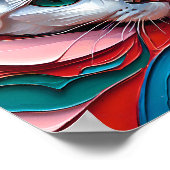 Dreamy White Kitten – Soft Pastel Abstract Cat Art Poster (Hoek)