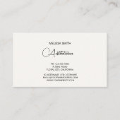 Dreamy White Rolse Visitekaartje (Achterkant)