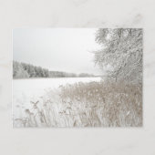 Dreamy winter lake, New Year Feestdagenkaart (Voorkant)