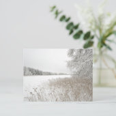 Dreamy winter lake, New Year Feestdagenkaart (Staand voorkant)