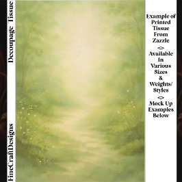 Dreamy Woodland Path Background EZ4 Decoupage Tissuepapier