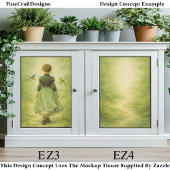 Dreamy Woodland Path Background EZ4 Decoupage Tissuepapier