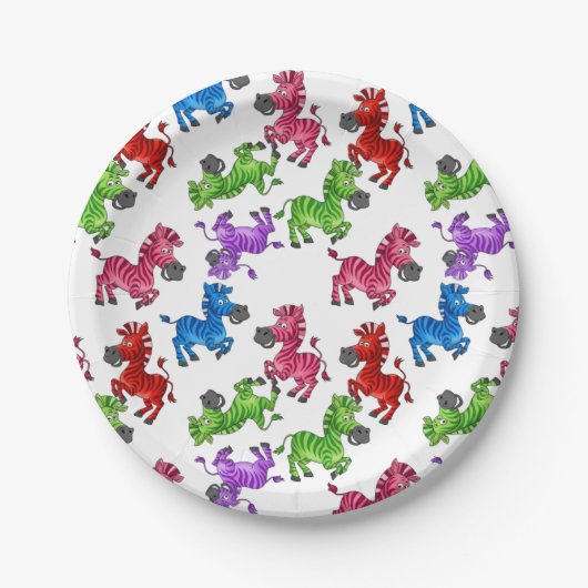 Dreamy Zebra World Papieren Bordje (Voorkant)