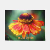 Dreamy Zinnia Daisy Flower gepersonaliseerd Deurmat (Voorkant)