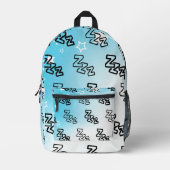 Dreamy Zzz Pattern Bedrukte Rugzak (Voorkant)