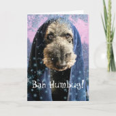 Dreary Christmas Bah Humbug Schnauzer Kaart (Voorkant)