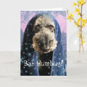 Dreary Christmas Bah Humbug Schnauzer Kaart (Gele Bloem)