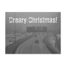 Dreary Kerstmis briefkaart