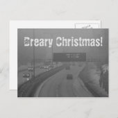 Dreary Kerstmis briefkaart (Voorkant / Achterkant)