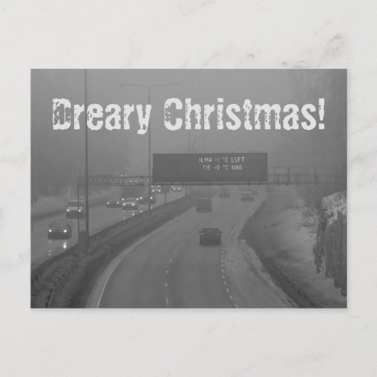 Dreary Kerstmis briefkaart (Voorkant)