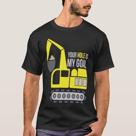 Dredger Heavy Equipment Excavator Operator Dirk W T-shirt (Voorkant)