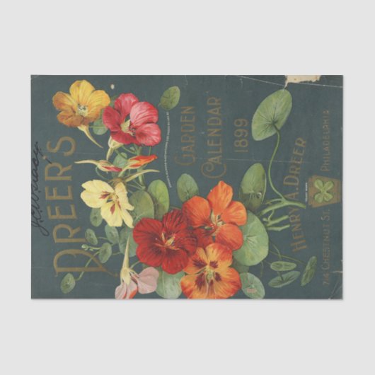 Dreer's Garden Calendar 1899 Zaadcatalogus Tissuepapier (Voorkant)