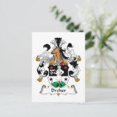 Dreher Family Crest Briefkaart (Staand voorkant)