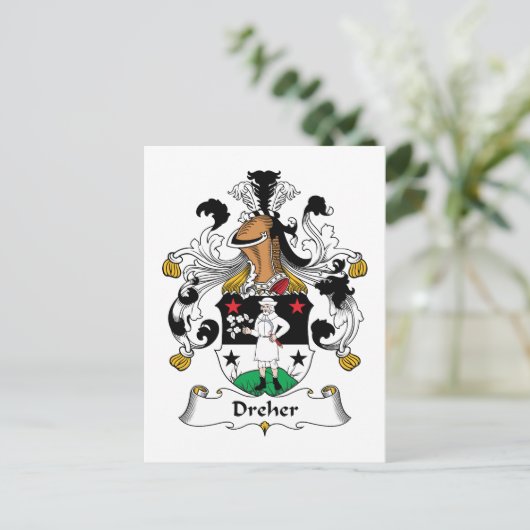 Dreher Family Crest Briefkaart (Staand voorkant)