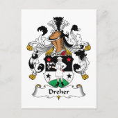 Dreher Family Crest Briefkaart (Voorkant)