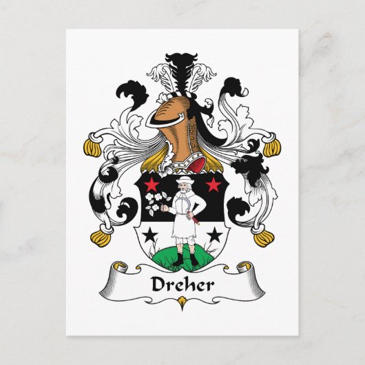 Dreher Family Crest Briefkaart (Voorkant)