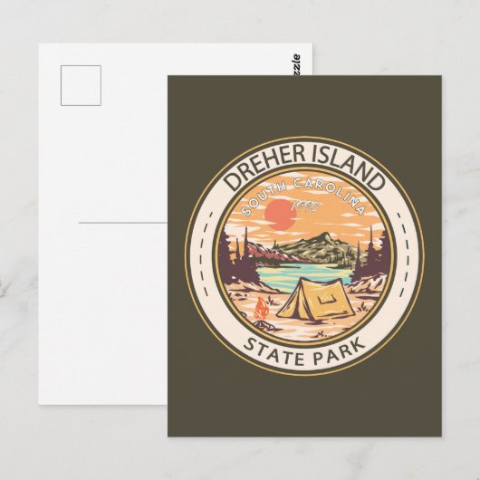 Dreher Island State Park South Carolina Badge Briefkaart (Voorkant / Achterkant)