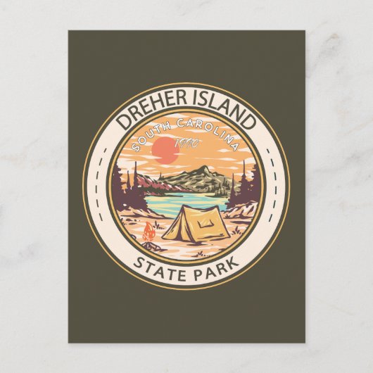 Dreher Island State Park South Carolina Badge Briefkaart (Voorkant)