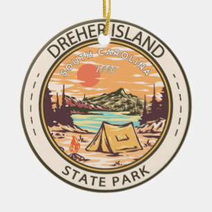 Dreher Island State Park South Carolina Badge Keramisch Ornament