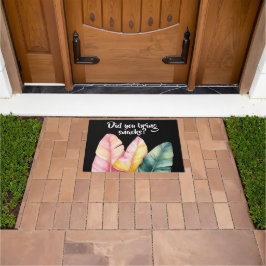 Drei Bananen Blätter in Pastellfarben Deurmat