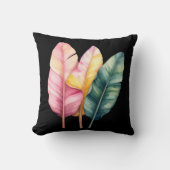 Drei Bananen Blätter in Pastellfarben  Kussen (Voorkant)