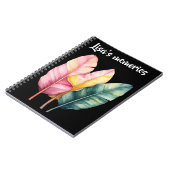 Drei Bananen Blätter in Pastellfarben Notitieboek (Linkerzijde)