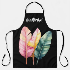 Drei Bananen Blätter in Pastellfarben Schort