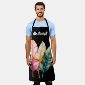 Drei Bananen Blätter in Pastellfarben  Schort (Gedragen)