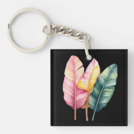 Drei Bananen Blätter in Pastellfarben Sleutelhanger