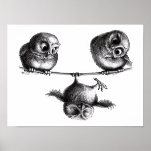 Drei Eulen Freiheit und Spass Poster