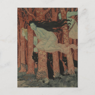 Drei Frauen und drei Wölfe Eugène Grasset Briefkaart