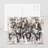 Drei Tölter Braun Briefkaart (Voorkant / Achterkant)