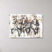 Drei Tölter Braun Canvas Afdruk (Voorkant)