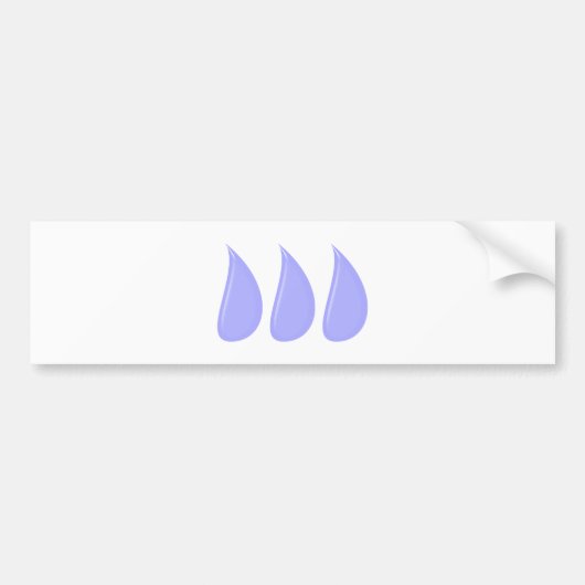 drei Tropfen Tränen three drops tears Bumpersticker (Voorkant)