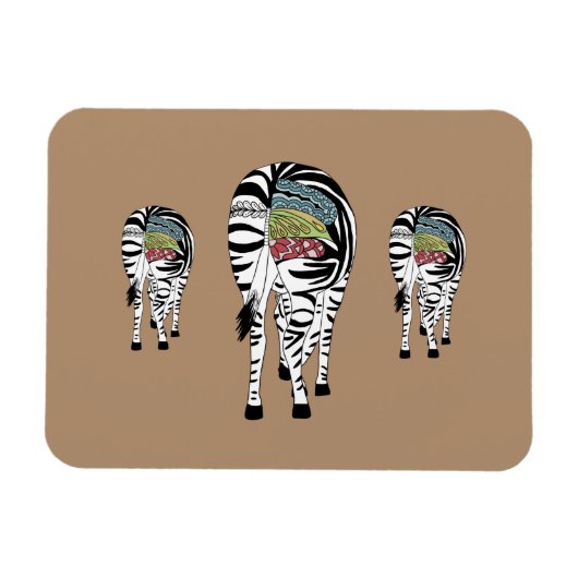 Drei Zebras Magneet (Horizontaal)