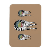 Drei Zebras Magneet (Verticaal)
