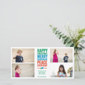 Dreidel Boom x4 Feestdagenkaart (Staand voorkant)