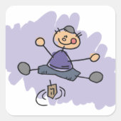 Dreidel Boy Vierkante Sticker (Voorkant)