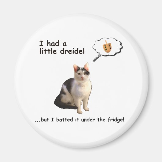 Dreidel Cat Magneet (Voorkant)