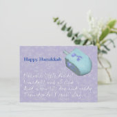 Dreidel Chanukah Feestdagenkaart (Staand voorkant)