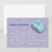 Dreidel Chanukah Feestdagenkaart (Voorkant / Achterkant)