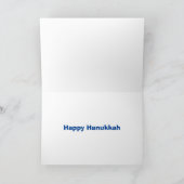 Dreidel Cute Blue Kinderen Happy Hanukkah Feestdagen Kaart (Binnen)