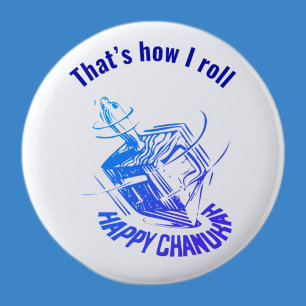 Dreidel dat is hoe ik Rolls Ronde Button 5,7 Cm