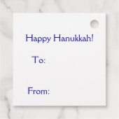 Dreidel, Dreidel, Dreidel Bedankjes Labels (Achterkant)