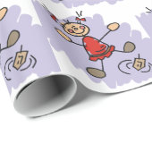 Dreidel Girl Cadeaupapier (Rol Hoek)