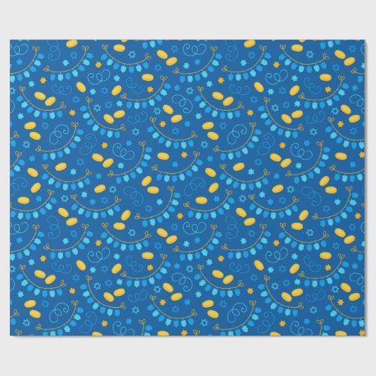 Dreidel Hanukkah Cadeaupapier (Vlak)