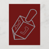 Dreidel Hanukkah Glitter Briefkaart (Voorkant)