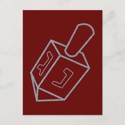 Dreidel Hanukkah Glitter Briefkaart (Voorkant)